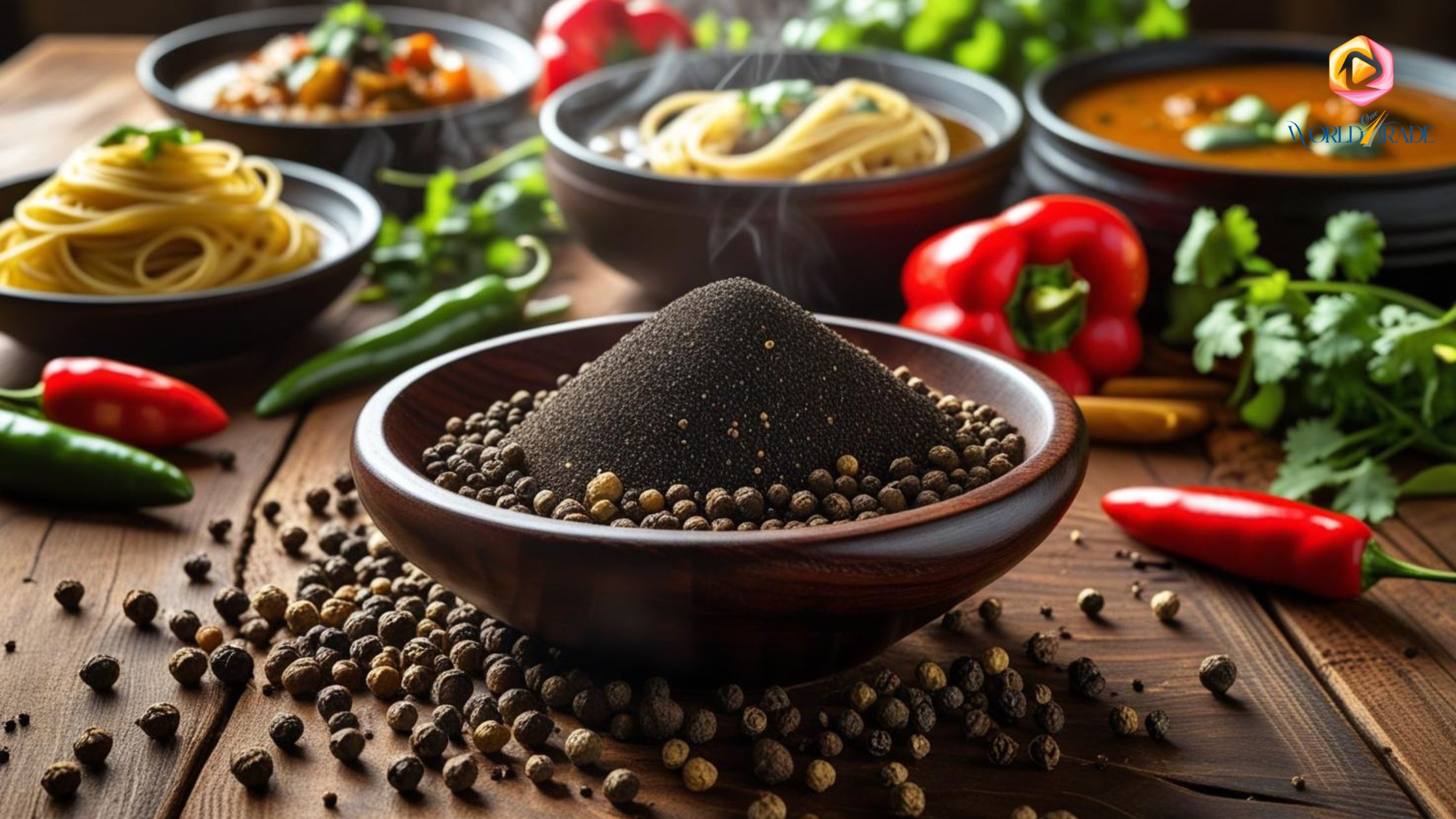 WorldOneTrade - Export Quality Indian Black Pepper Powder, Indian Black Pepper Powder Price, Indian Black Peppercorns, Black Pepper Exporters from India, Exporters from India, Indian Spices Export Company